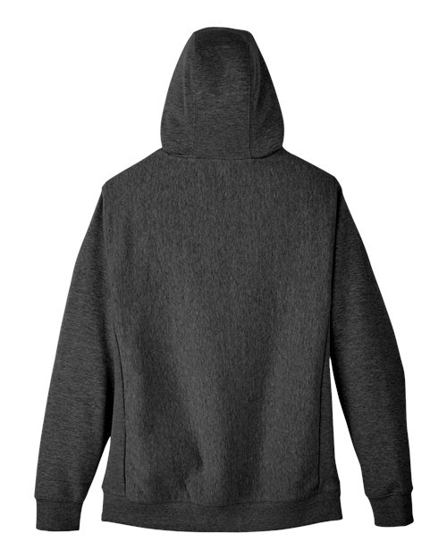 Team 365 TT95 Men's Zone HydroSport Heavyweight Full-Zip Hooded Sweatshirt #color_DARK GREY HEATHR