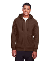 Team 365 TT95 Men's Zone HydroSport Heavyweight Full-Zip Hooded Sweatshirt #color_SPORT DARK BROWN