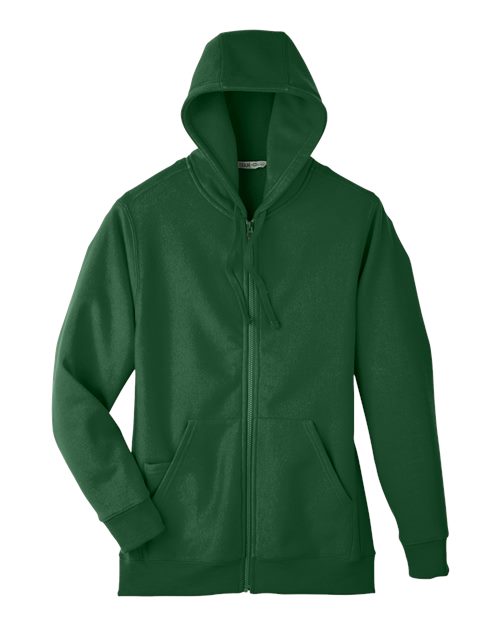Team 365 TT95 Men's Zone HydroSport Heavyweight Full-Zip Hooded Sweatshirt #color_SPORT DARK GREEN