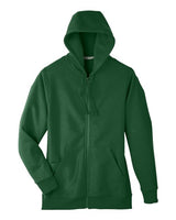 Team 365 TT95 Men's Zone HydroSport Heavyweight Full-Zip Hooded Sweatshirt #color_SPORT DARK GREEN