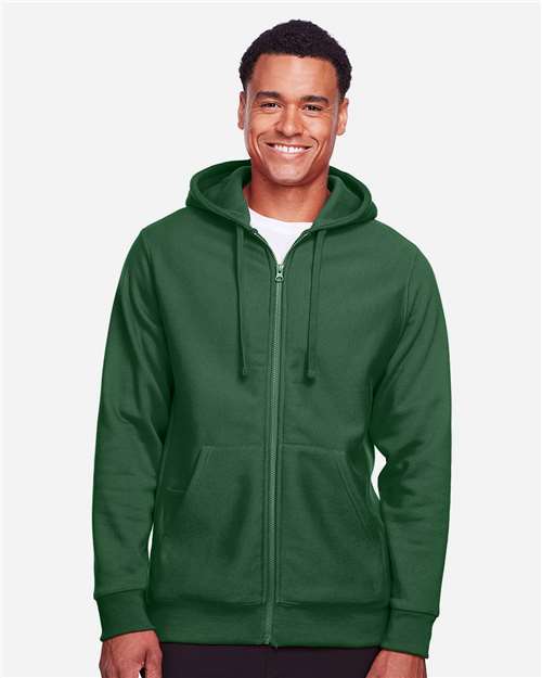 Team 365 TT95 Men's Zone HydroSport Heavyweight Full-Zip Hooded Sweatshirt #color_SPORT DARK GREEN