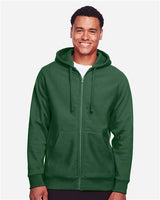 Team 365 TT95 Men's Zone HydroSport Heavyweight Full-Zip Hooded Sweatshirt #color_SPORT DARK GREEN