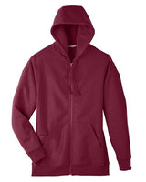 Team 365 TT95 Men's Zone HydroSport Heavyweight Full-Zip Hooded Sweatshirt #color_SP DARK MAROON