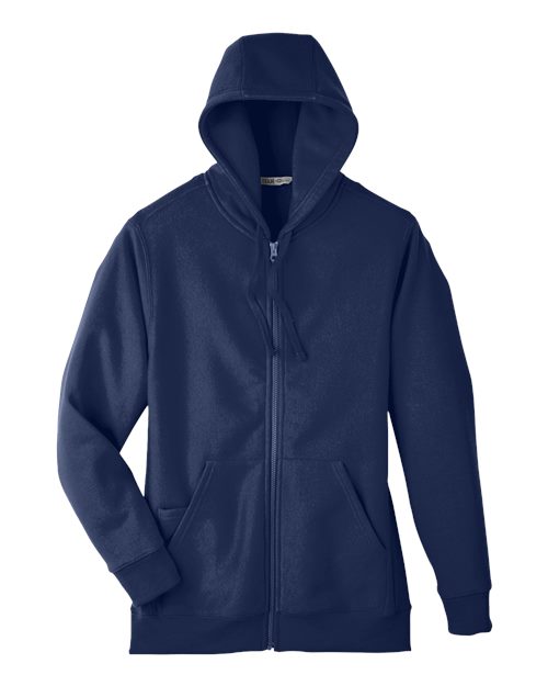 Team 365 TT95 Men's Zone HydroSport Heavyweight Full-Zip Hooded Sweatshirt #color_SPORT DARK NAVY