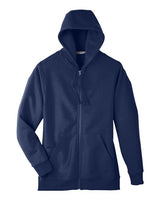Team 365 TT95 Men's Zone HydroSport Heavyweight Full-Zip Hooded Sweatshirt #color_SPORT DARK NAVY