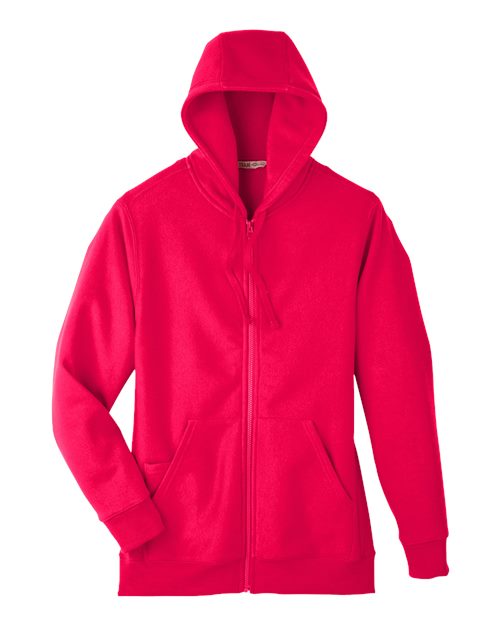 Team 365 TT95 Men's Zone HydroSport Heavyweight Full-Zip Hooded Sweatshirt #color_SPORT RED