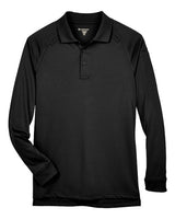 Harriton M211L Men's Advantage Snag Protection Plus Long-Sleeve Tactical Polo #color_BLACK
