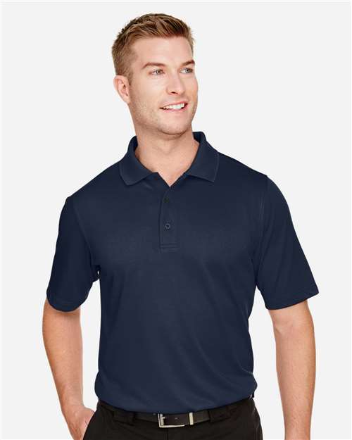 Harriton M348 Men's Advantage Snag Protection Plus IL Polo #color_DARK NAVY