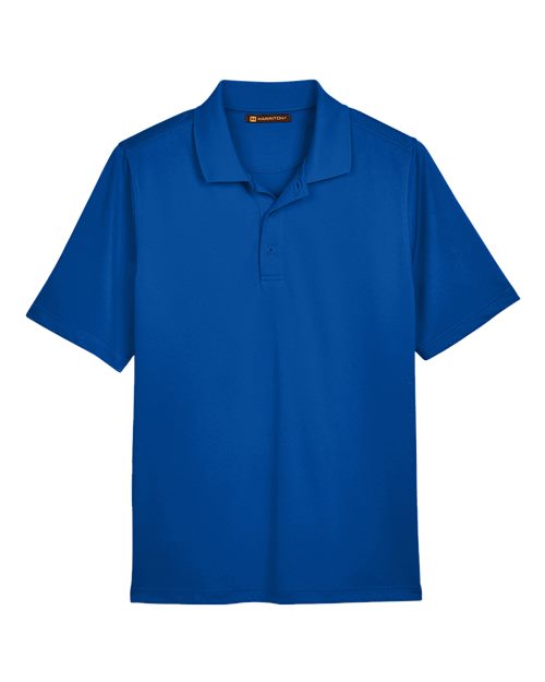 Harriton M348 Men's Advantage Snag Protection Plus IL Polo #color_TRUE ROYAL