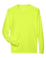 Team 365 TT11L Men's Zone Performance Long-Sleeve T-Shirt #color_SAFETY YELLOW