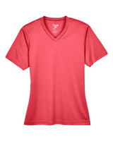 Team 365 TT11HW Ladies' Sonic Heather Performance T-Shirt #color_SP RED HEATHER