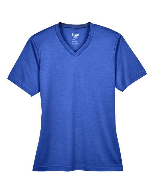 Team 365 TT11HW Ladies' Sonic Heather Performance T-Shirt #color_SP ROYAL HEATHER