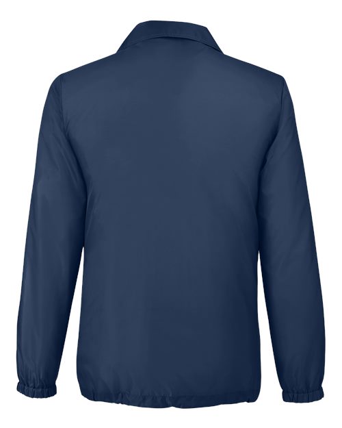 Team 365 TT75 Adult Zone Protect Coaches Jacket #color_SPORT DARK NAVY