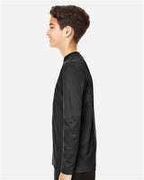 Team 365 TT11YL Youth Zone Performance Long-Sleeve T-Shirt #color_BLACK
