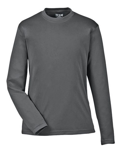 Team 365 TT11YL Youth Zone Performance Long-Sleeve T-Shirt #color_SPORT GRAPHITE