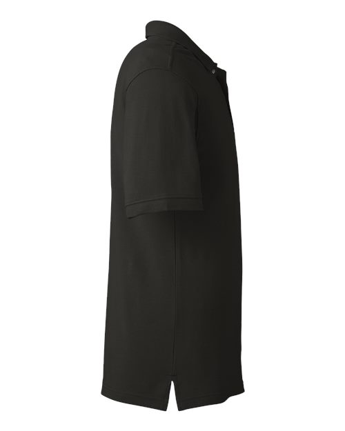 Harriton M200 Men's 6 oz. Ringspun Cotton Piqu Short-Sleeve Polo #color_BLACK