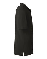Harriton M200 Men's 6 oz. Ringspun Cotton Piqu Short-Sleeve Polo #color_BLACK