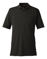 Harriton M200 Men's 6 oz. Ringspun Cotton Piqu Short-Sleeve Polo #color_BLACK