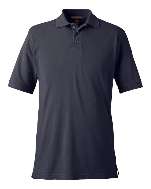 Harriton M200 Men's 6 oz. Ringspun Cotton Piqu Short-Sleeve Polo #color_NAVY