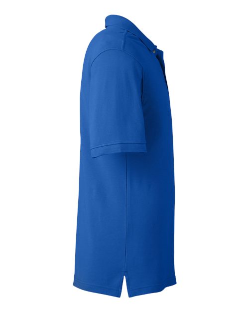 Harriton M200 Men's 6 oz. Ringspun Cotton Piqu Short-Sleeve Polo #color_TRUE ROYAL