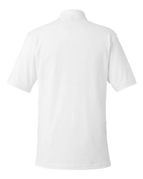 Harriton M200 Men's 6 oz. Ringspun Cotton Piqu Short-Sleeve Polo #color_WHITE