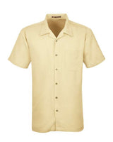 Harriton M570 Men's Bahama Cord Camp Shirt #color_SAND