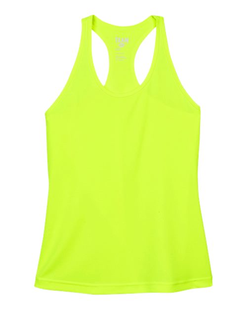 Team 365 TT11WRC Ladies' Zone Performance Racerback Tank #color_SAFETY YELLOW