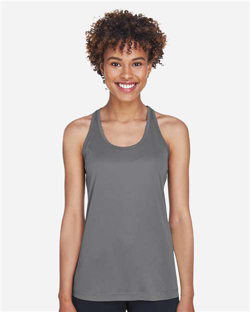 Team 365 TT11WRC Ladies' Zone Performance Racerback Tank #color_SPORT GRAPHITE