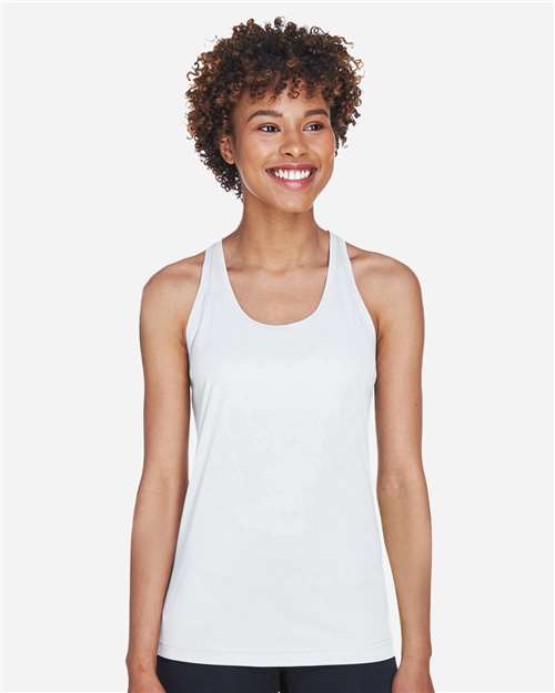 Team 365 TT11WRC Ladies' Zone Performance Racerback Tank #color_WHITE