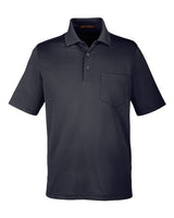 Harriton M348P Men's Advantage Snag Protection Plus IL Pocket Polo #color_BLACK