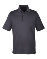 Harriton M348P Men's Advantage Snag Protection Plus IL Pocket Polo #color_DARK CHARCOAL