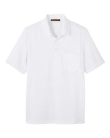 Harriton M348P Men's Advantage Snag Protection Plus IL Pocket Polo #color_WHITE