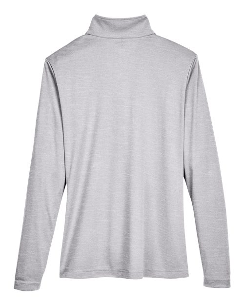 Team 365 TT31HW Ladies' Zone Sonic Heather Performance Quarter-Zip #color_ATHLETIC HEATHER