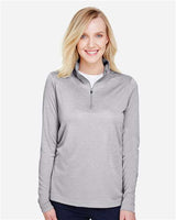Team 365 TT31HW Ladies' Zone Sonic Heather Performance Quarter-Zip #color_ATHLETIC HEATHER