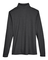 Team 365 TT31HW Ladies' Zone Sonic Heather Performance Quarter-Zip #color_BLACK HEATHER