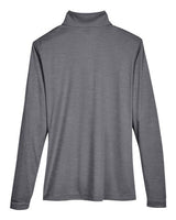 Team 365 TT31HW Ladies' Zone Sonic Heather Performance Quarter-Zip #color_DK GREY HEATHER