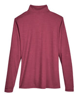 Team 365 TT31HW Ladies' Zone Sonic Heather Performance Quarter-Zip #color_SP MAROON HTHR
