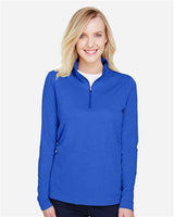 Team 365 TT31HW Ladies' Zone Sonic Heather Performance Quarter-Zip #color_SP ROYAL HEATHER