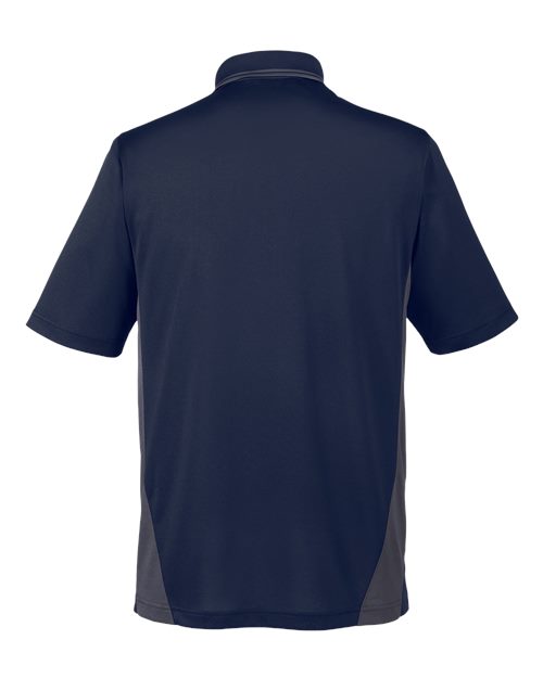 Harriton M386 Men's Flash Snag Protection Plus IL Colorblock Polo #color_DK NAVY/ DK CHRC
