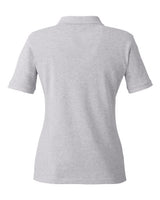 Harriton M200W Ladies' 6 oz. Ringspun Cotton Piqu Short-Sleeve Polo #color_GREY HEATHER