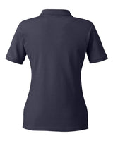 Harriton M200W Ladies' 6 oz. Ringspun Cotton Piqu Short-Sleeve Polo #color_NAVY