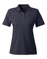 Harriton M200W Ladies' 6 oz. Ringspun Cotton Piqu Short-Sleeve Polo #color_NAVY