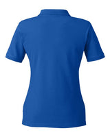 Harriton M200W Ladies' 6 oz. Ringspun Cotton Piqu Short-Sleeve Polo #color_TRUE ROYAL