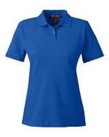 Harriton M200W Ladies' 6 oz. Ringspun Cotton Piqu Short-Sleeve Polo #color_TRUE ROYAL