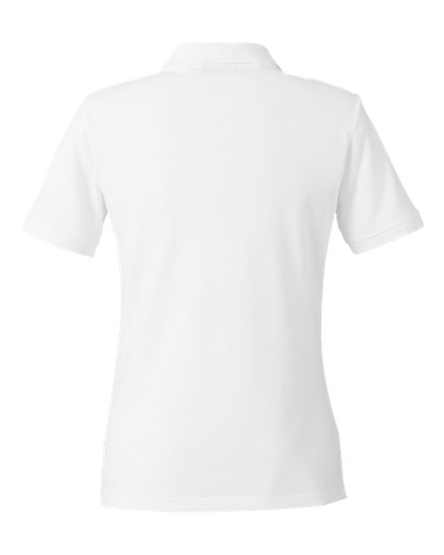 Harriton M200W Ladies' 6 oz. Ringspun Cotton Piqu Short-Sleeve Polo #color_WHITE
