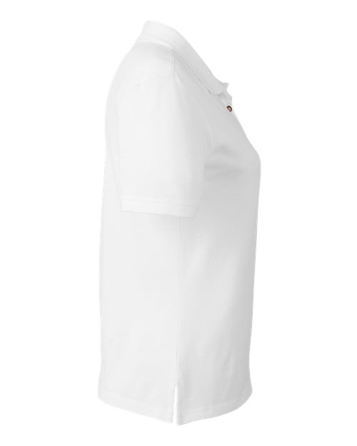 Harriton M200W Ladies' 6 oz. Ringspun Cotton Piqu Short-Sleeve Polo #color_WHITE