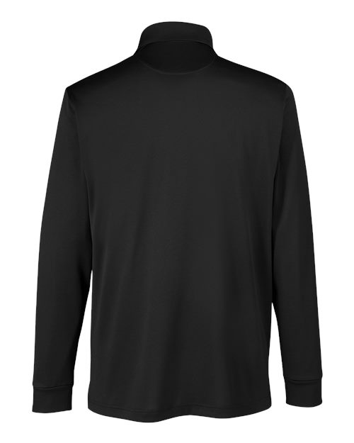 Harriton M348L Men's Advantage Snag Protection Plus IL Long Sleeve Polo #color_BLACK