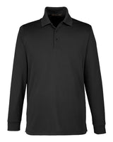Harriton M348L Men's Advantage Snag Protection Plus IL Long Sleeve Polo #color_BLACK