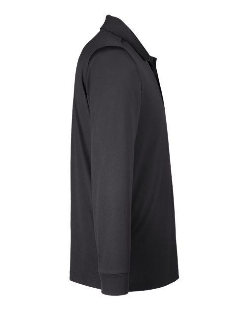 Harriton M348L Men's Advantage Snag Protection Plus IL Long Sleeve Polo #color_DARK CHARCOAL