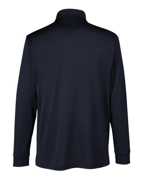 Harriton M348L Men's Advantage Snag Protection Plus IL Long Sleeve Polo #color_DARK NAVY